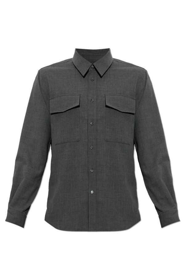 Ami Alexandre Mattiussi Wool Shirt with Pockets | Men's | Vitkac